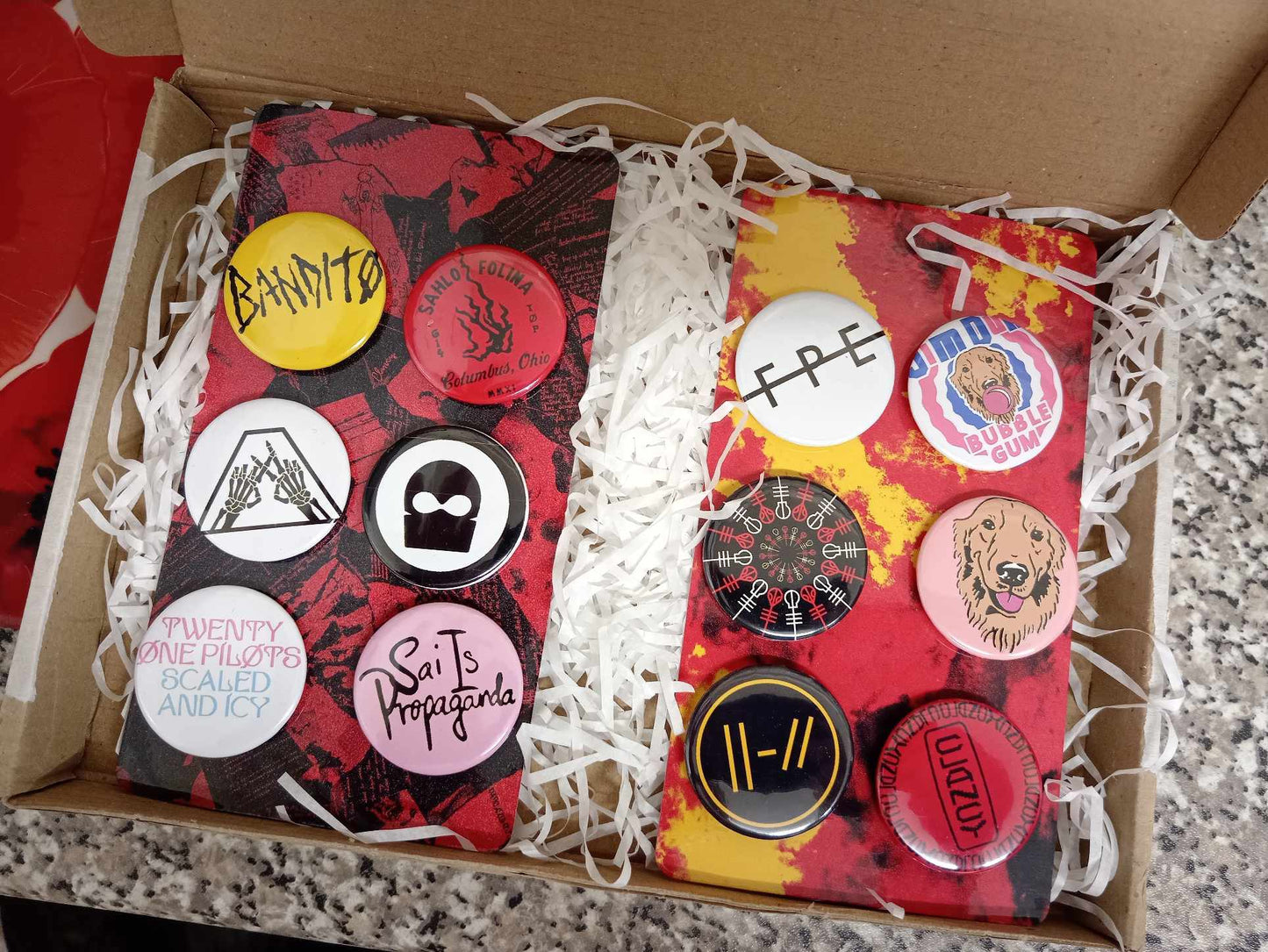 Tøp button badge set